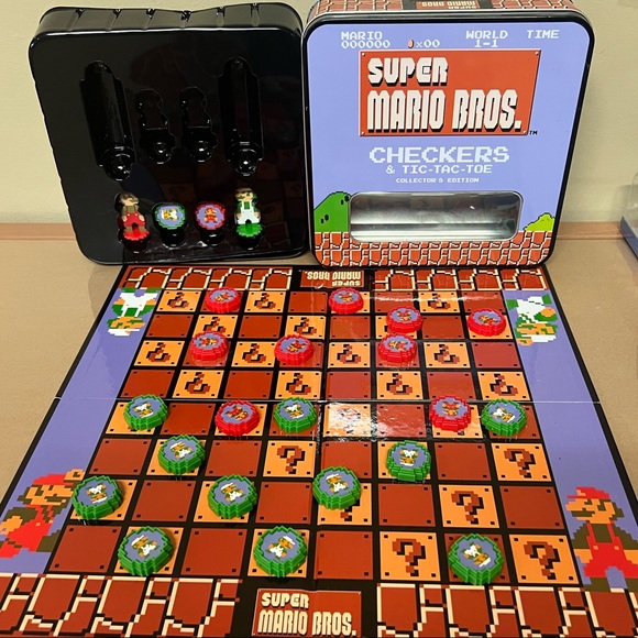 Super Mario Bros Collectors Tin (checkers/tic tac toe) - Picture 3 of 4